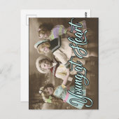 Briefkaart Young bij Heart  Kinderen die spelen (Voorkant / Achterkant)