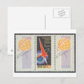 Briefkaart Yuri Gagarins vlucht in Vostk 1 (Voorkant / Achterkant)