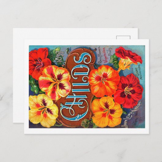 Briefkaart zaadverpakking. (Voorkant / Achterkant)