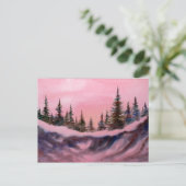 briefkaart "Zacht roze sneeuw" (Staand voorkant)