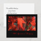 Briefkaart zakelijke Thanksgiving (Voorkant / Achterkant)