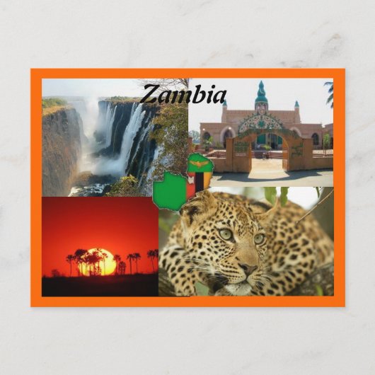 Briefkaart Zambia (Voorkant)
