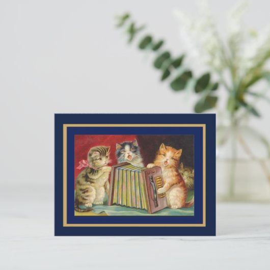 Briefkaart Zangkatten (Staand voorkant)