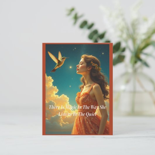 Briefkaart - Ze werd verliefd op de namiddag (Staand voorkant)