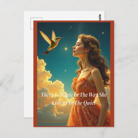 Briefkaart - Ze werd verliefd op de namiddag (Voorkant / Achterkant)