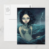 briefkaart "Zee Storm" (Voorkant / Achterkant)