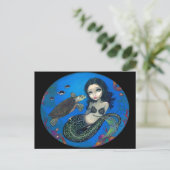 briefkaart "Zee Turtle Mermaid" (Staand voorkant)