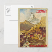 Briefkaart Zermatt Zwitserland Gornergratbahn (Voorkant / Achterkant)