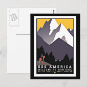 Briefkaart Zie Amerika Montana Groeten Vintage (Voorkant / Achterkant)