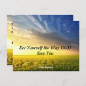 Briefkaart - Zie jezelf hoe GOD je ziet (Voorkant / Achterkant)