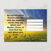 Briefkaart - Zie jezelf hoe GOD je ziet (Achterkant)