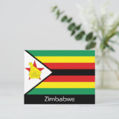 Briefkaart Zimbabwaanse vlag (Staand voorkant)