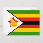 Briefkaart Zimbabwe vlag (Voorkant / Achterkant)