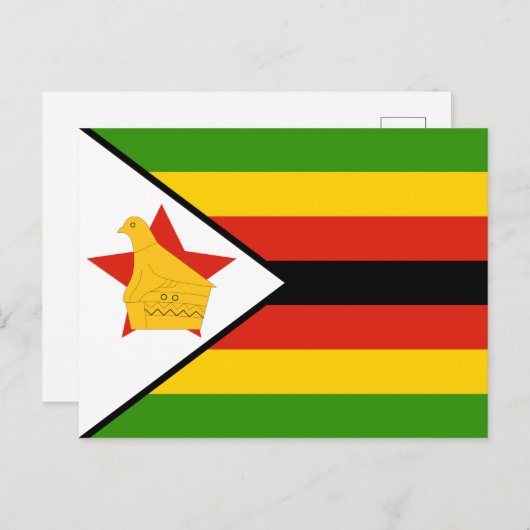 Briefkaart Zimbabwe vlag (Voorkant / Achterkant)