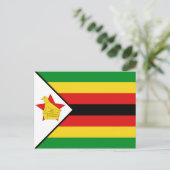 Briefkaart Zimbabwe vlag (Staand voorkant)
