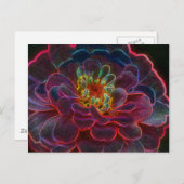 Briefkaart Zinnia Digital Art Flower Photography (Voorkant / Achterkant)