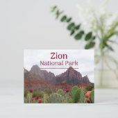 Briefkaart Zion National Park Bloom (Staand voorkant)