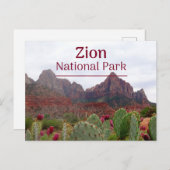 Briefkaart Zion National Park Bloom (Voorkant / Achterkant)