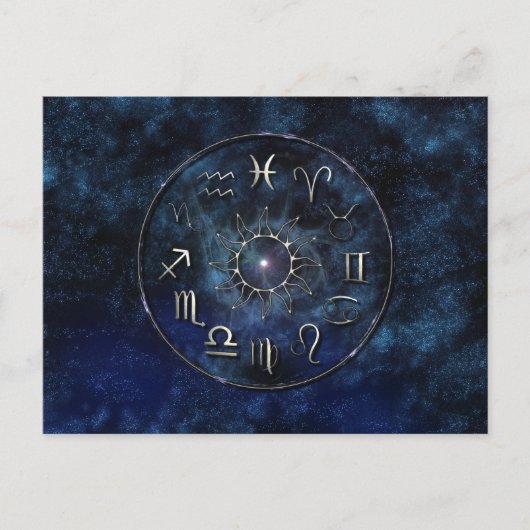 Briefkaart Zodiac Chart (Voorkant)