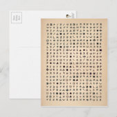  Briefkaart Zodiac Cipher (Voorkant / Achterkant)