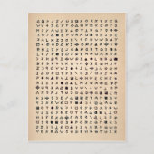 Briefkaart Zodiac Cipher (Voorkant)