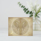 Briefkaart Zodiac Sign Aries (Staand voorkant)