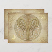 Briefkaart Zodiac Sign Aries (Voorkant / Achterkant)