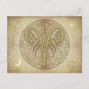 Briefkaart Zodiac Sign Aries