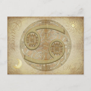 Briefkaart Zodiac Sign Cancer