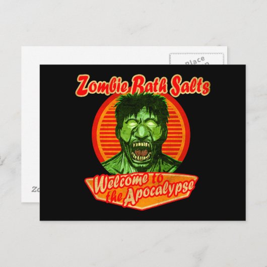 Briefkaart Zombie (Voorkant / Achterkant)