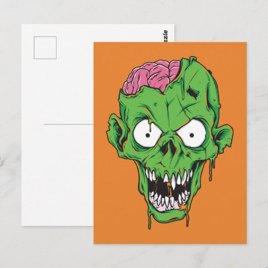 Briefkaart Zombie (Voorkant / Achterkant)