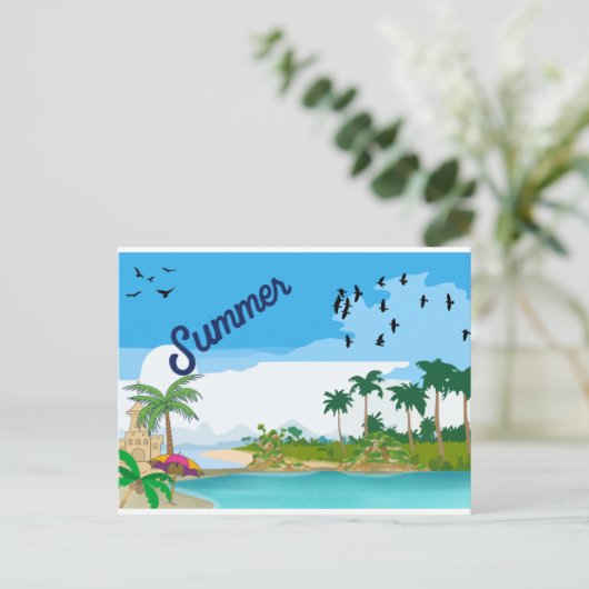 Briefkaart zomer (Staand voorkant)