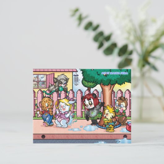 Briefkaart zomerdag (Staand voorkant)