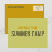 Briefkaart zomerkamp (Voorkant / Achterkant)