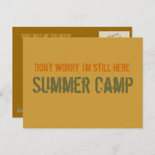 Briefkaart zomerkamp (Voorkant / Achterkant)