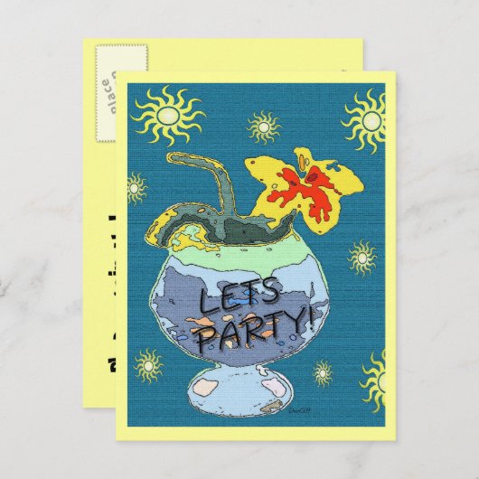 Briefkaart zomerpartij (Voorkant / Achterkant)