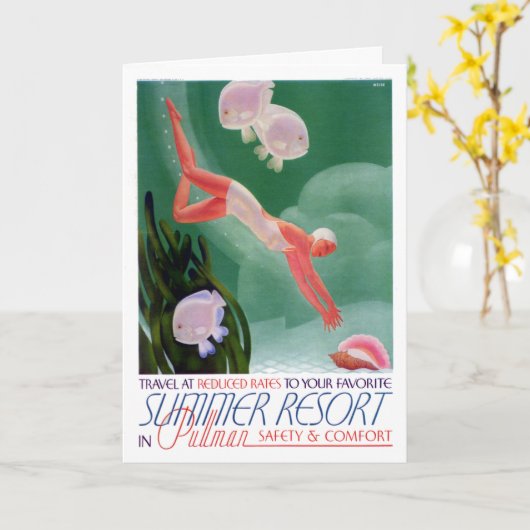 Briefkaart zomervakantie (Gele Bloem)