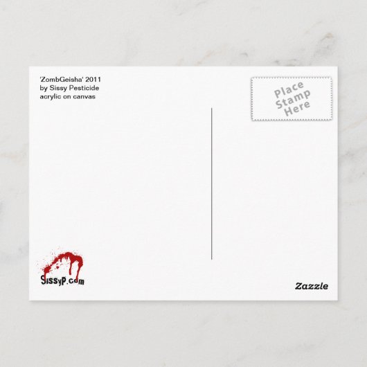 briefkaart "ZomGeisha" (Achterkant)