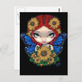 briefkaart "Zonnebloem" (Voorkant / Achterkant)