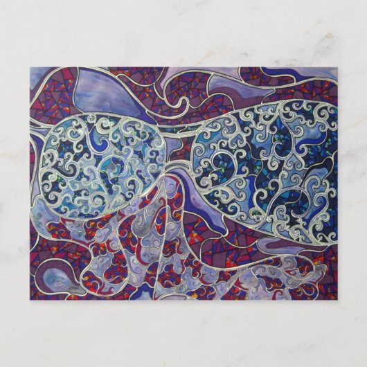 Briefkaart: Zonnebrillen bij nacht Briefkaart (Voorkant)