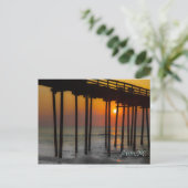 Briefkaart - Zonneopje bij de Pier, Avon, NC (Staand voorkant)
