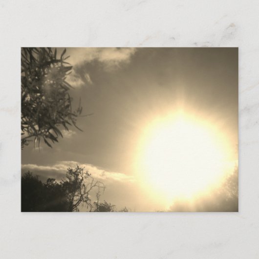 Briefkaart zonneschijn stijl ontwerp (Voorkant)