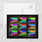 Briefkaart Zuid-Afrika Multihue Vlaggen (Voorkant / Achterkant)