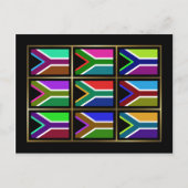 Briefkaart Zuid-Afrika Multihue Vlaggen (Voorkant)