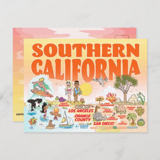 Briefkaart Zuid-Californië (Voorkant / Achterkant)