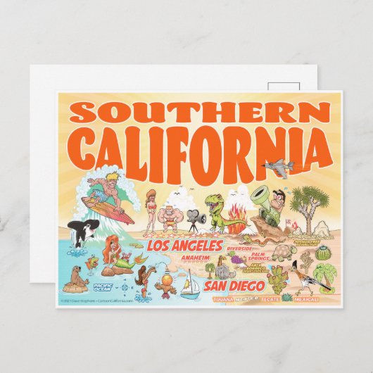 Briefkaart Zuid-Californië (Voorkant / Achterkant)