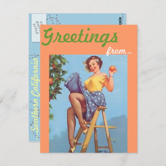 Briefkaart Zuid-Californische Groeten (Voorkant / Achterkant)