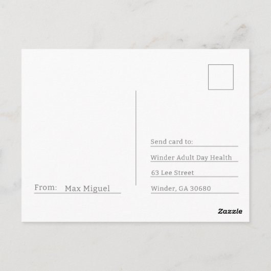 Briefkaart - Zuid-Korea (Achterkant)