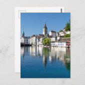 Briefkaart Zurich River Scene (Voorkant / Achterkant)
