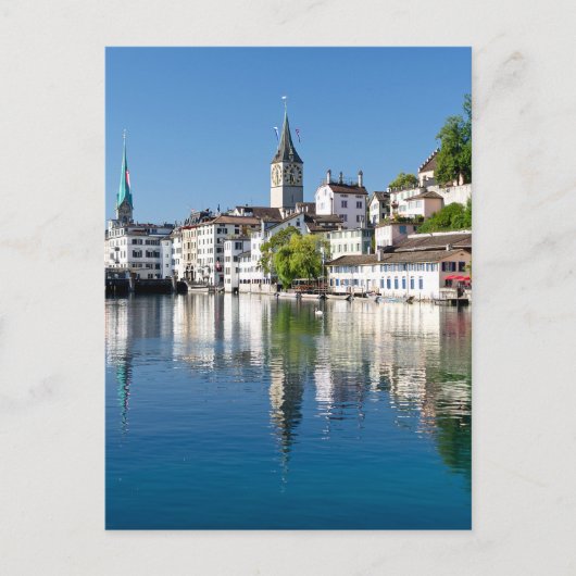 Briefkaart Zurich River Scene (Voorkant)